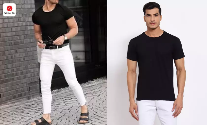 Black T-shirt and White Jeans Review-Itis