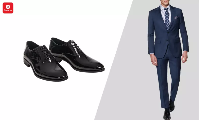 Navy Suit & Black Shoes