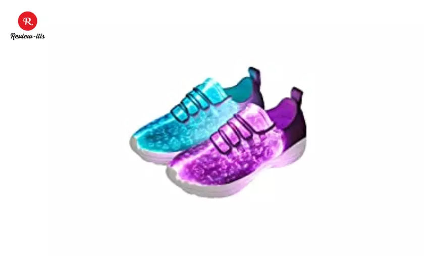 DIYJTS LED Light Up Shoes for Men Women, Light Fiber Optic LED Shoes Luminous Trainers Flashing Sneakers for Festivals, Christmas, Halloween, New Year Party (White, Numeric_7)

