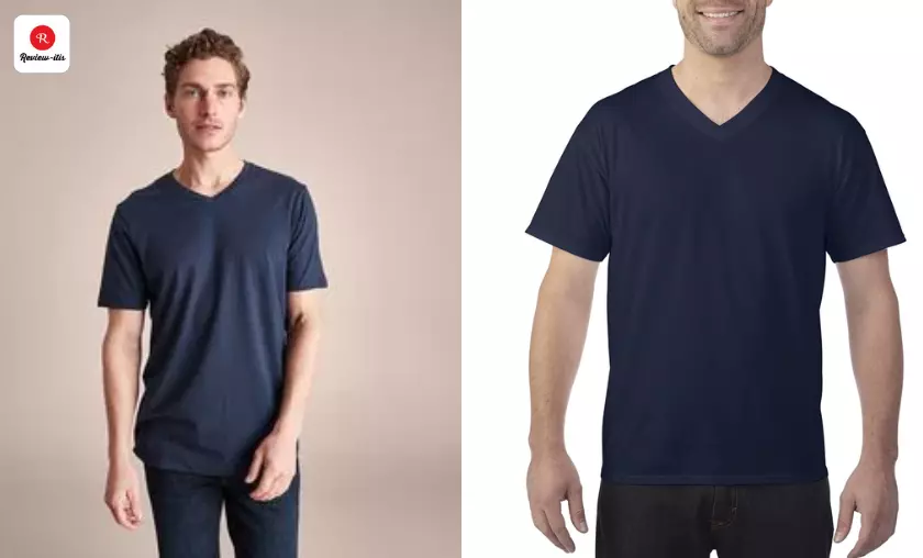 Dark Blue V-neck T-shirt and Black Jeans Review-Itis