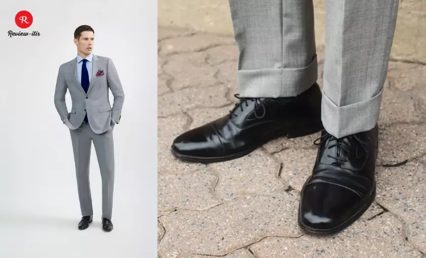 Grey Suit & Black Shoes