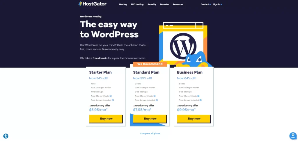 HostGator WordPress Pricing