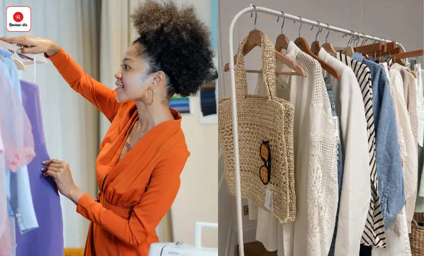 Keep a clothing rack of pieces you want to style