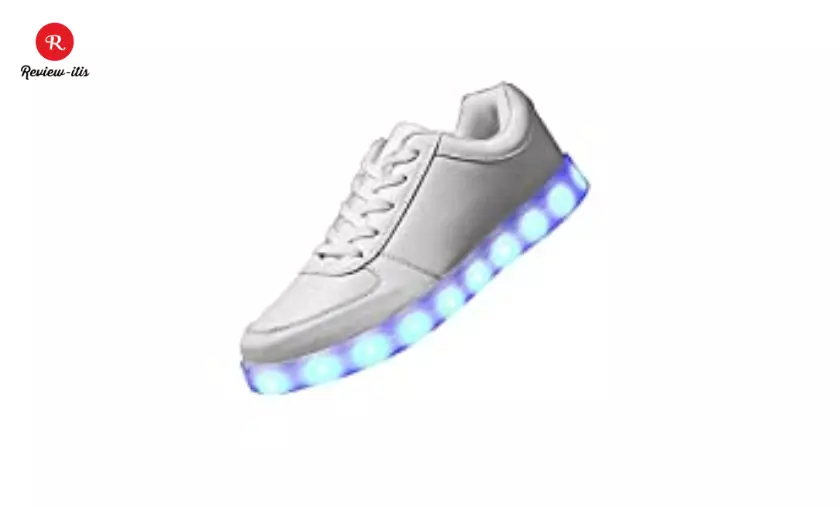 PYYIQI LED Light Up Shoes for Women Men Sports LED Shoes Dancing Sneakers Low-Top USB Charging Shoes for Festivals, Christmas, Halloween, New Year Party with USB Charging, White 40

