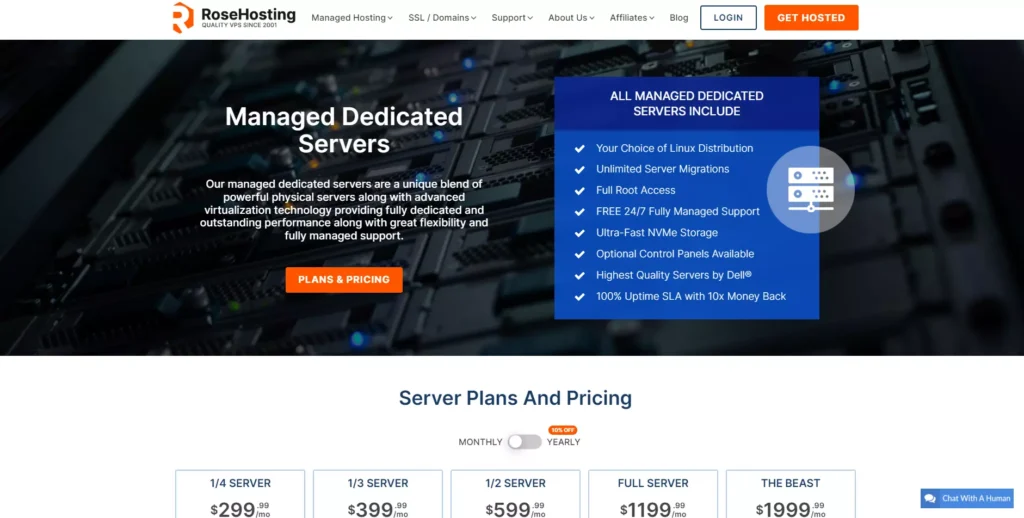 RoseHosting Dedicated Servers