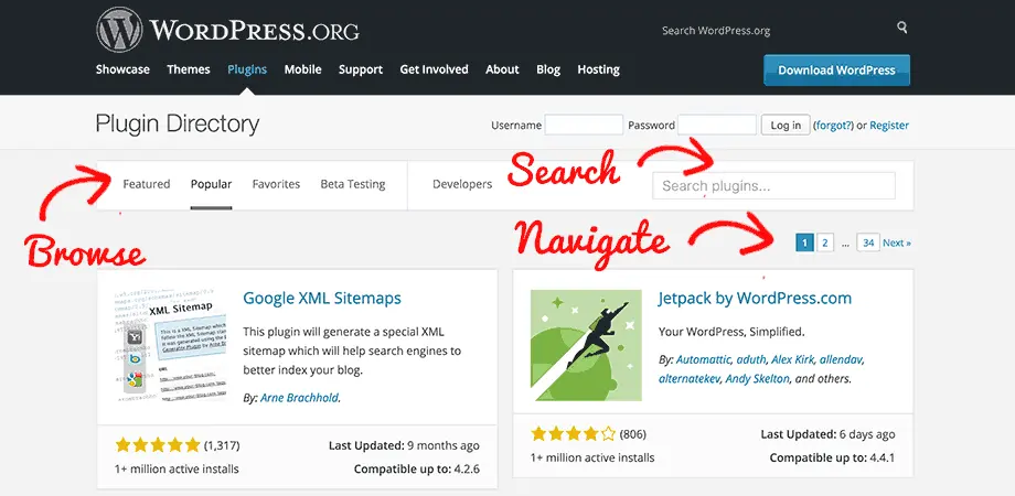 WP Plugins Page - WordPress Plugins Providers
