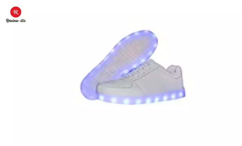 YuanRoad Unisex LED Shoes Light Up Shoes for Women Men LED Sneakers with USB Charging Dancing Shoes SAJIADX518-White-39

