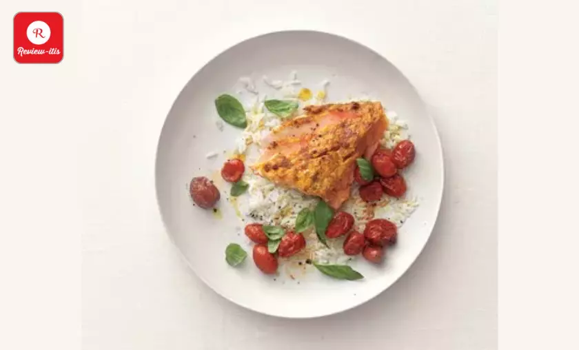 Roasted Salmon With Curry And Tomatoes - Review-Itis