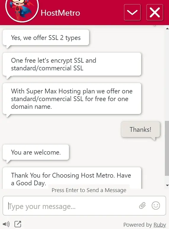 hostmetro live chat november